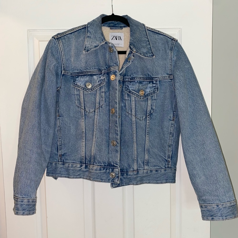 Zara Sherpa lined Jean jacket